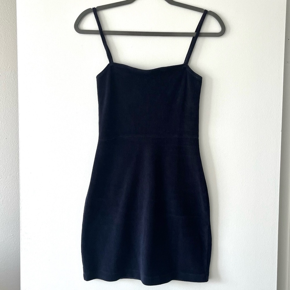 Forever 21 Navy Blue Velvet Mini Dress